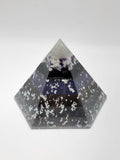 Moonstone Amethyst Selenite Quartz Large Hexagonal Orgonite Pyramid Device