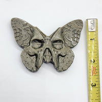 Gold Sheen Obsidian Death Moth Butterfly Skull Carving A