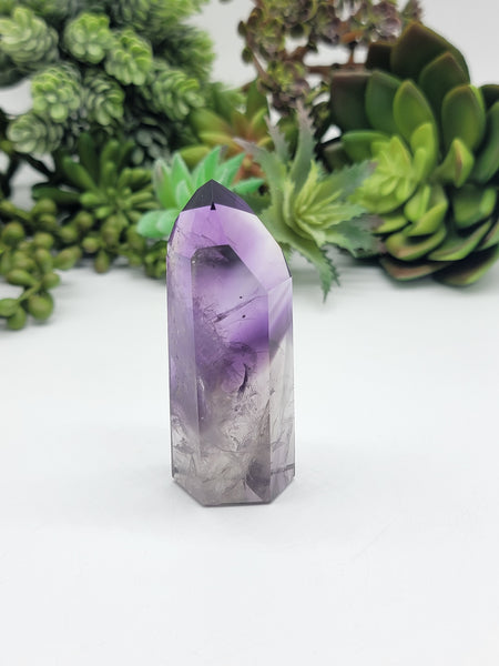 Smoky Amethyst Polished Point Phantoms Rainbows Tower C