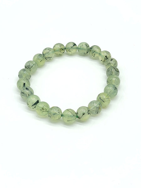 Prehnite Bead Stretch Bracelet 8.5mm Beads