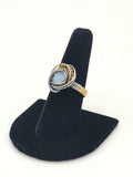 Size 7.25 Moonstone Sterling Argentium Goldfill Wire Wrapped Ring