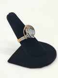 Size 7.25 Moonstone Sterling Argentium Goldfill Wire Wrapped Ring