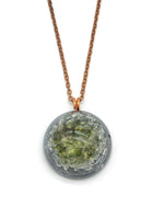 Moldavite Orgonite Pendant Necklace Heart Chakra  A