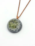 Moldavite Orgonite Pendant Necklace Heart Chakra  A