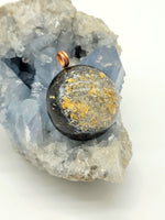 Quartz and Selenite Orgonite Pendant Necklace  A