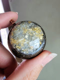 Quartz and Selenite Orgonite Pendant Necklace  A