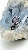 Amethyst and Smoky Quartz Wire Wrapped Sterling and Argentium Silvers