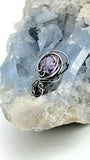 Amethyst and Smoky Quartz Wire Wrapped Sterling and Argentium Silvers