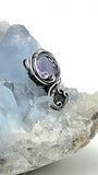 Amethyst and Smoky Quartz Wire Wrapped Sterling and Argentium Silvers