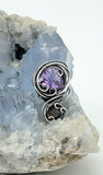 Amethyst and Smoky Quartz Wire Wrapped Sterling and Argentium Silvers