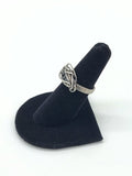 Size 6.5 Black Spinel Sterling and Argentium Silvers Wire Wrapped Ring