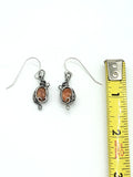 Sunstone Wire Wrapped Earrings Sterling Silver