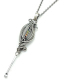 Chakra Dab Dabber Tool Sterling And Argentium Silvers Wire Wrapped Pendant Necklace