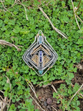 Iolite Neon Blue Apatite Aquamarine Symmetrical Tech Pendant