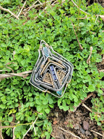 Iolite Neon Blue Apatite Aquamarine Symmetrical Tech Pendant