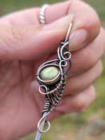 Labradorite Wearable Dab Dabber Tool Pendant Copper