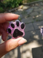 Orgone Pendant Dog Paw Pink Holographic